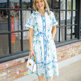 Garden Escape Midi Dress, Blue