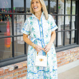 Garden Escape Midi Dress, Blue