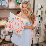 Greek Smiley Face Pillow
