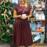 Polished Plum Midi Dress