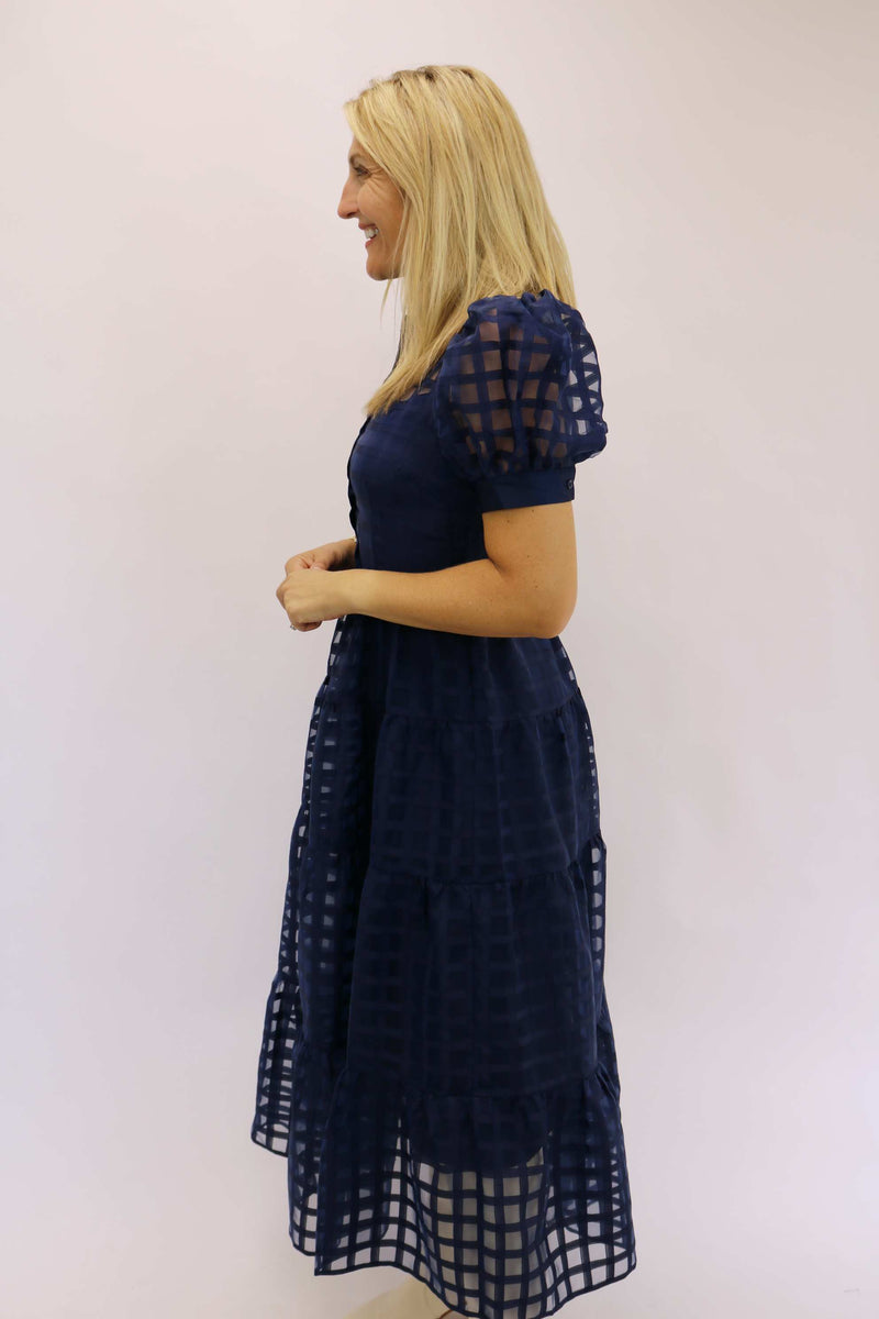 Midnight Tiered Maxi Dress, Navy