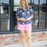 Just Feels Right Top, Navy