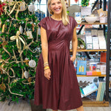 Polished Plum Midi Dress