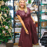 Polished Plum Midi Dress