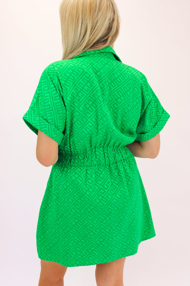Pullover Dress, Fairway Green Monogram