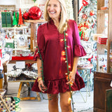 Chelsea Dress, Beet Red