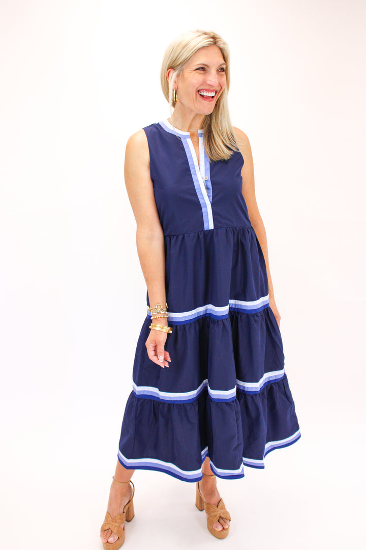 Believe In It Midi Dress, Navy
