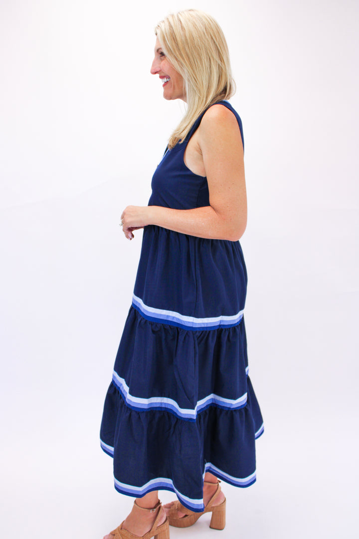 Believe In It Midi Dress, Navy