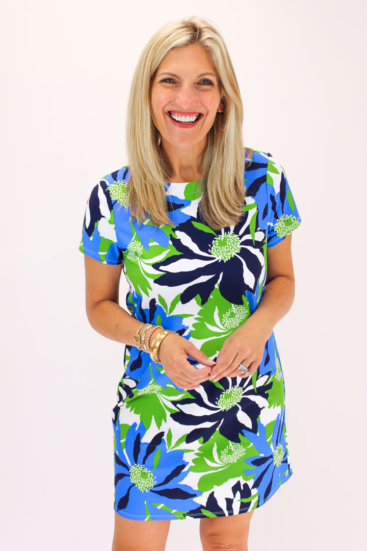 Ella Dress, Wild Blossom Blue