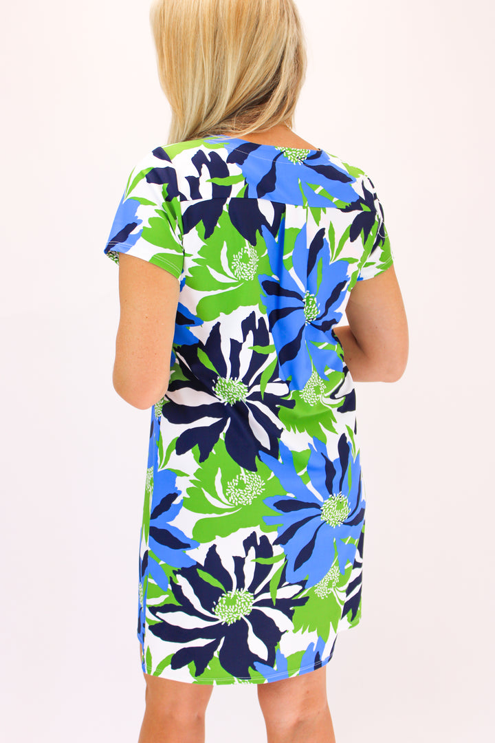 Ella Dress, Wild Blossom Blue
