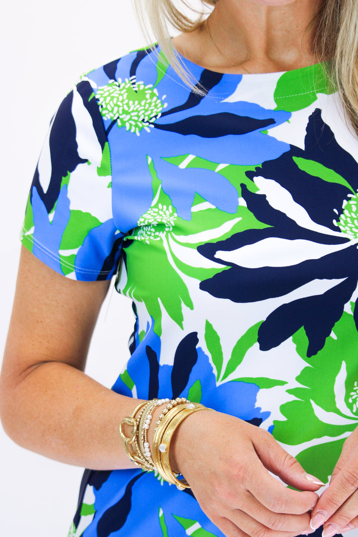 Ella Dress, Wild Blossom Blue