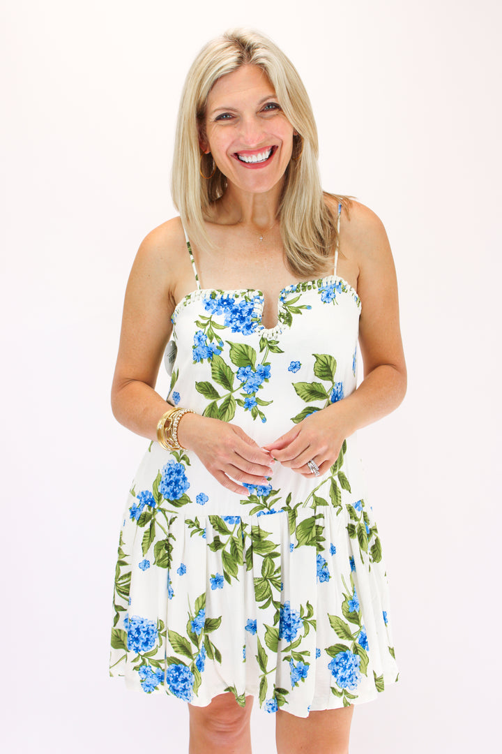 Perfect Timing Floral Dress, Cream