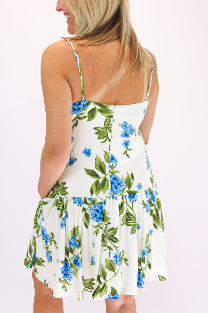 Perfect Timing Floral Dress, Cream