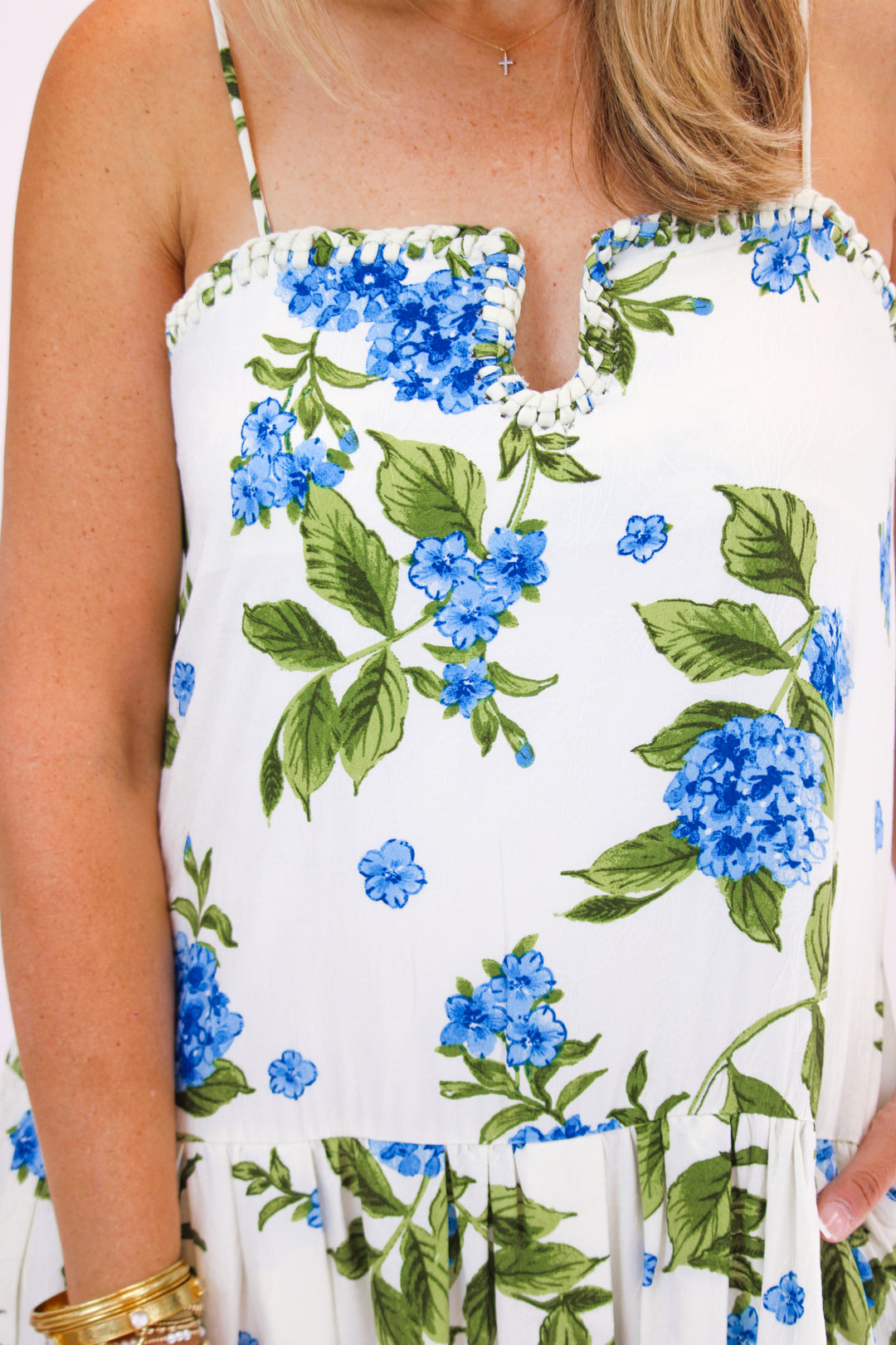 Perfect Timing Floral Dress, Cream