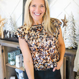 Hattie Tank, Tortoise Shell Sequin