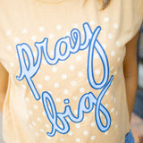 Pray Big Cropped Tank, Mustard