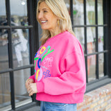 Glory to God Cropped Sweatshirt, Pink