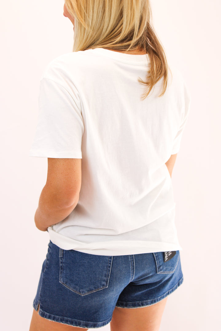 Cocktails Boyfriend Tee, Sea Salt