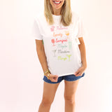 Cocktails Boyfriend Tee, Sea Salt