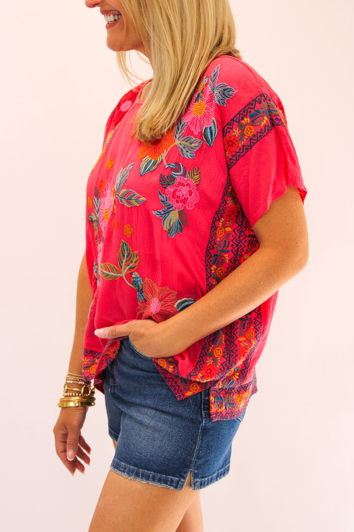Mariafe Blouse, Watermelon