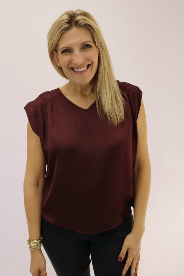 Heidi Blouse, Burgundy