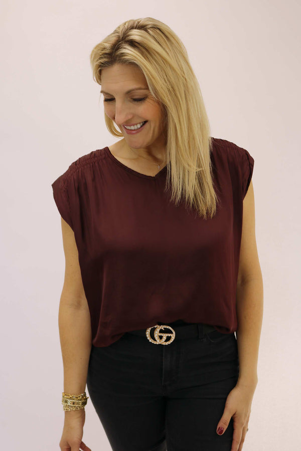 Heidi Blouse, Burgundy