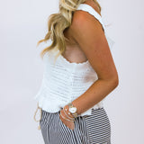 Summer Breeze Crochet Tank, Off White