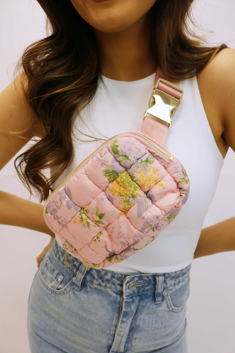 Flower Power Fanny Pack, Pink