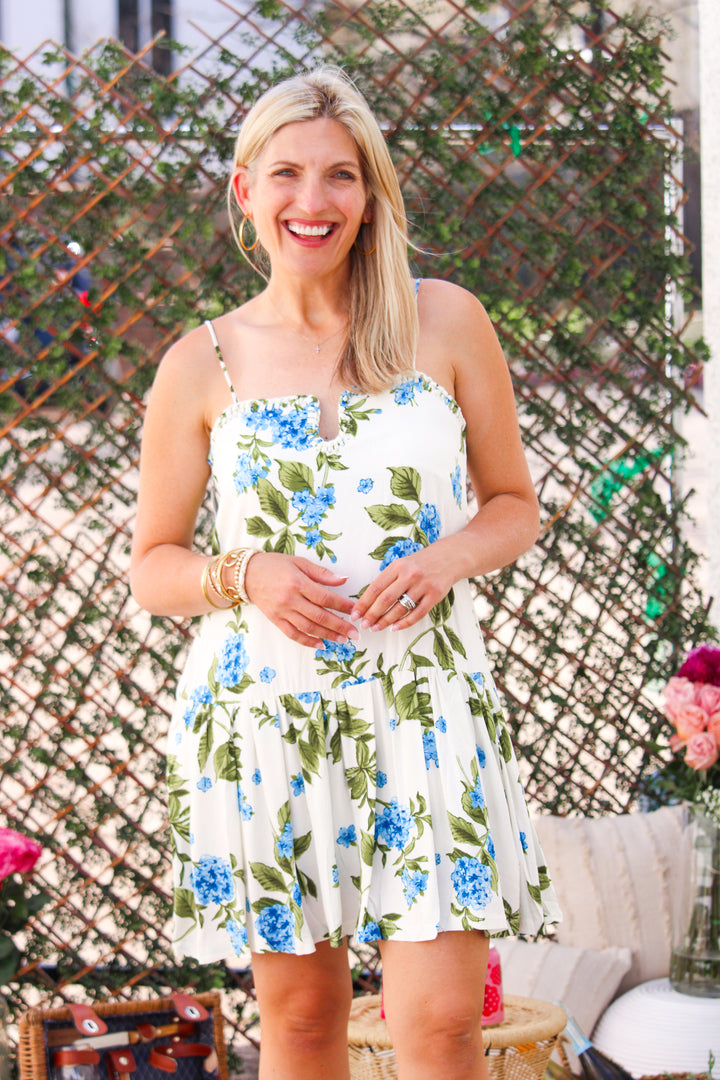 Perfect Timing Floral Dress, Cream