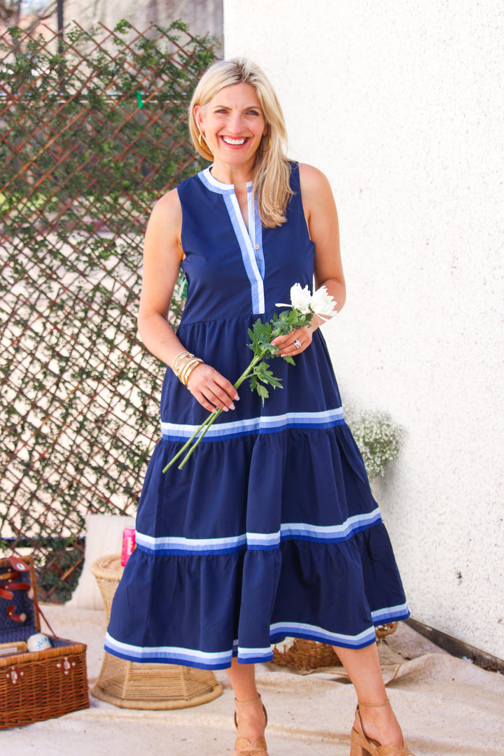 Believe In It Midi Dress, Navy