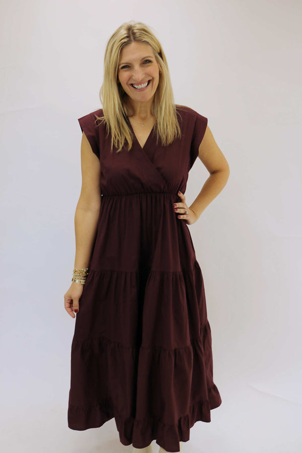 Tahoe Midi Dress, Burgundy