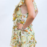 Bali Flora Mini Dress, Tea Combo