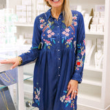 Denim Blue Shirt Dress, Malaya