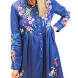 Denim Blue Shirt Dress, Malaya