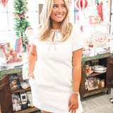 Round of Applause Bow Dress, Ivory