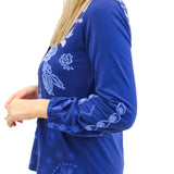 Bishop Sleeve Henley Tee, Laura