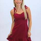 Countdown To Kickoff Dress, Maroon