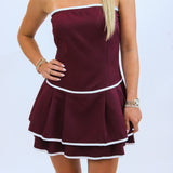 Snap Decision Dress, Maroon