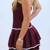 Snap Decision Dress, Maroon