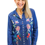 Denim Blue Western Shirt, Malaya