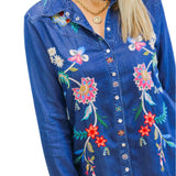 Denim Blue Western Shirt, Malaya