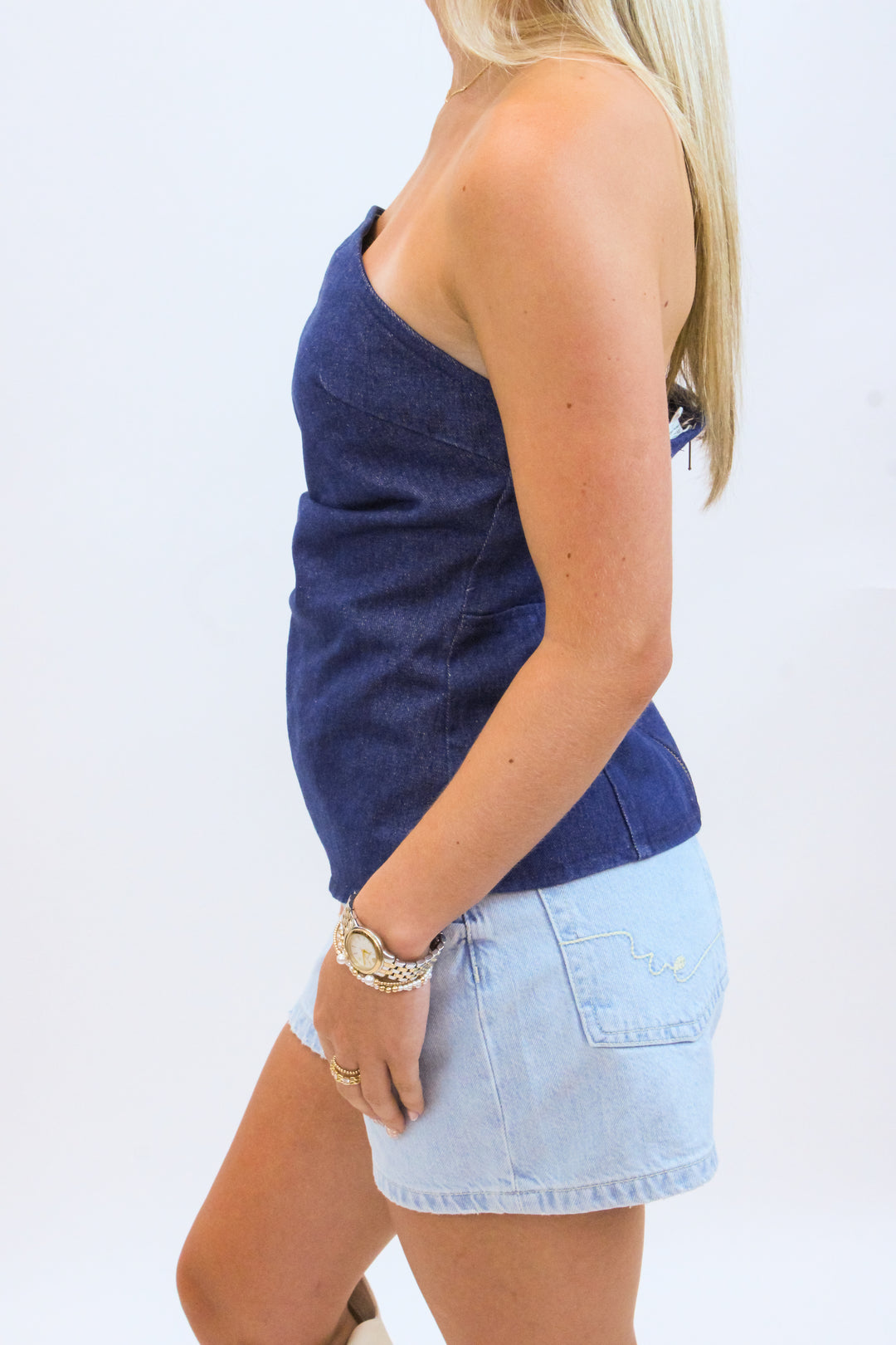 Extra Point Victory Top, Dark Denim
