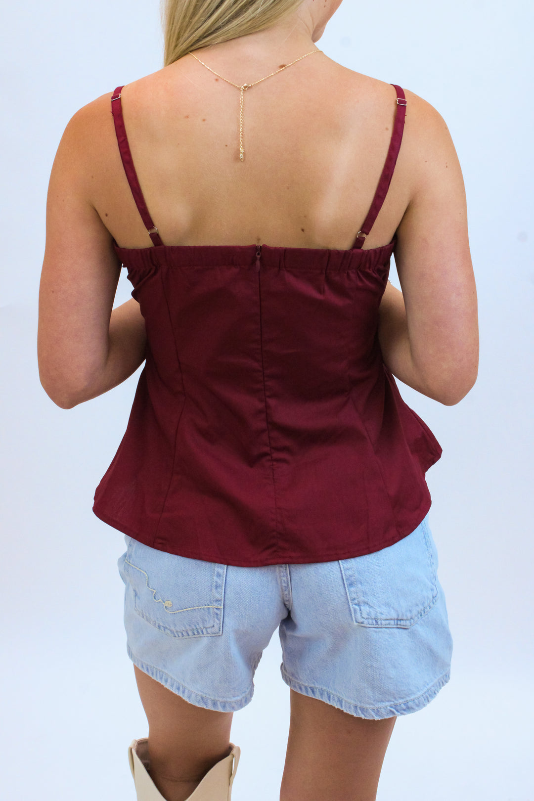 Sideline Statement Top, Maroon