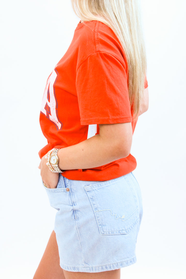 USA Boyfriend Tee, Cabana Red