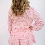 Janis Floral Cotton Voile Mini Dress, Raspberry Fields
