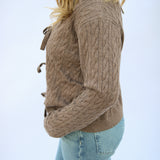 Always Me Tie Sweater, Brown