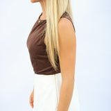 Ornellia Bodysuit, Dark Espresso