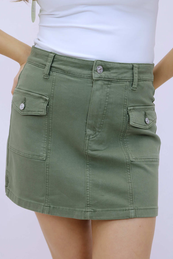 Jessie Skirt W/ Cargo Pockets, Vintage Ivy Green