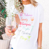 Cocktails Boyfriend Tee, Sea Salt