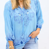 Margot Blouse, Ethereal Blue